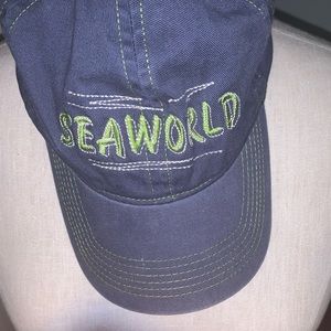 Seaworld Blue embroidered baseball hat adjustable